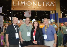 Having good conversations at the Limoneira booth. From left to right: Don Brumley with Bonduelle, John Carter with Limoneira, Suhanra Conradie with Summer Citrus from South Africa, and Alex Teague representing Limoneira. 